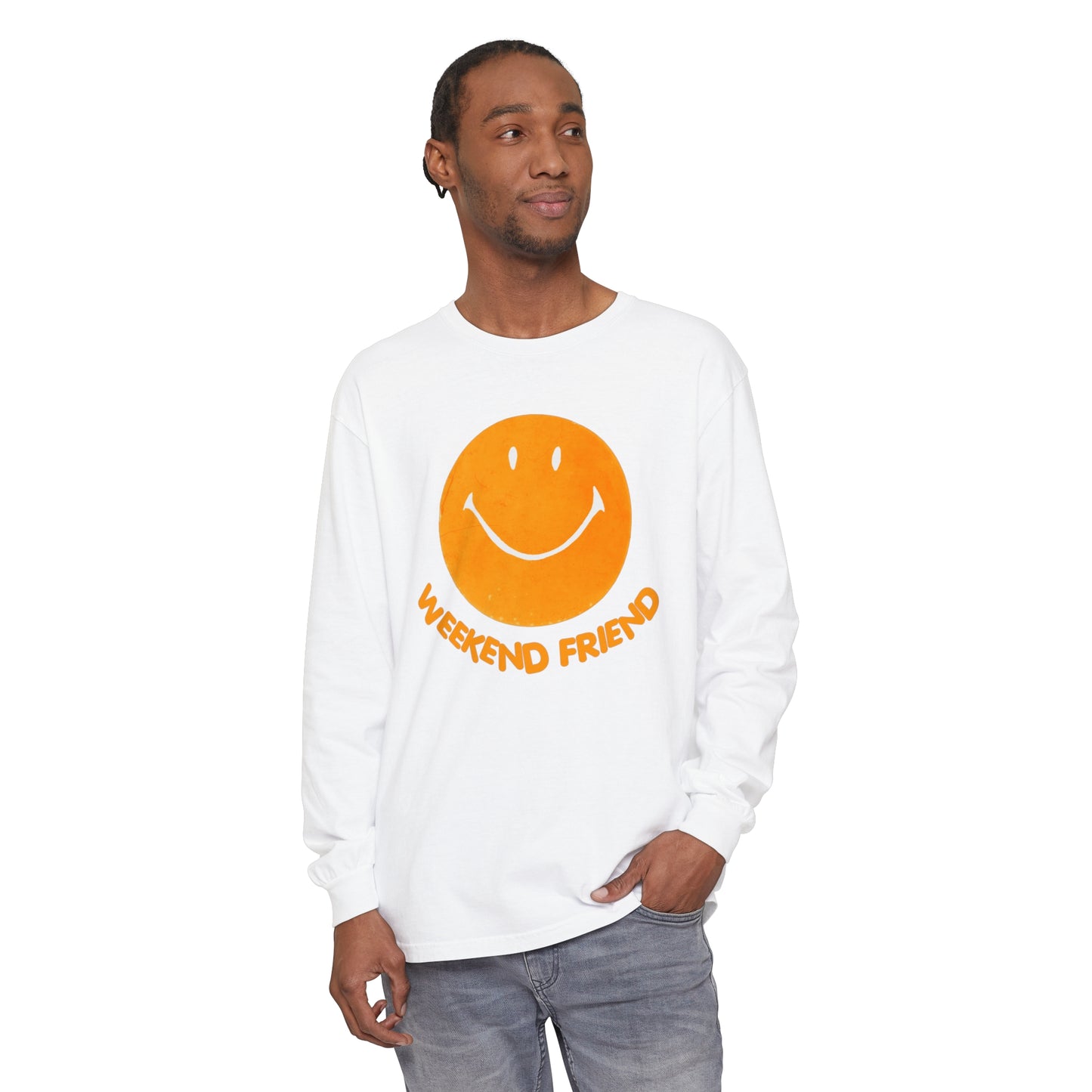 Orange WF Smiley Long Sleeve T-Shirt