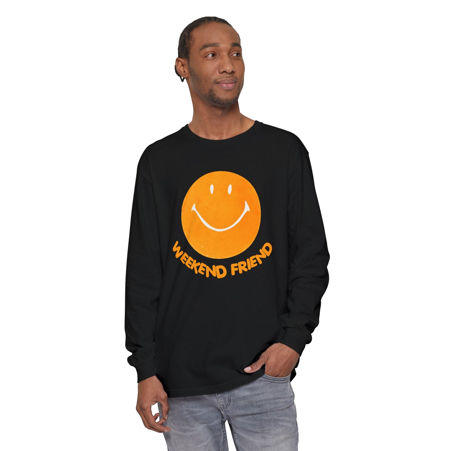 Orange WF Smiley Long Sleeve T-Shirt