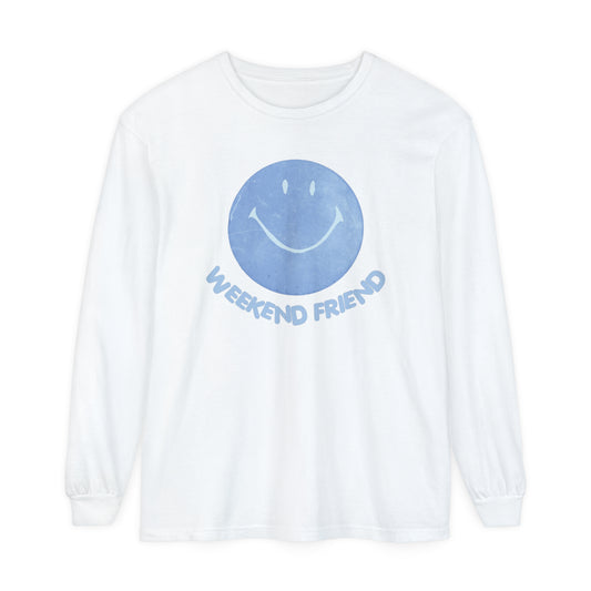 Blue WF Smiley face Long Sleeve T-Shirt